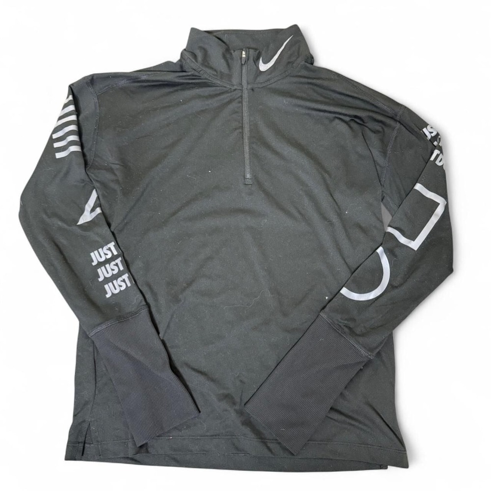 Nike‎ Running Dri-FIT Black Quarter Zip Pullover, Size XS